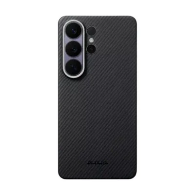 Pitaka Edge Ultra Slim Case with Aaron Button for Samsung S26 Ultra - Black / Grey